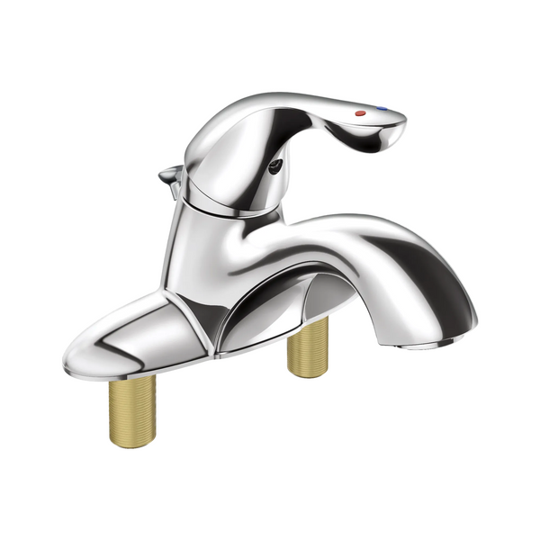 Delta Classic: Single Handle Centerset Bathroom Faucet with City Shanks - / Curve w/o Tab - D