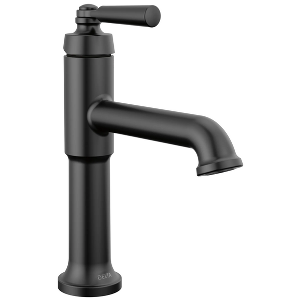 Delta Saylor: Single Handle Bathroom Faucet - / Curve w/o Tab - D6 / Metal Pop-Up Drain