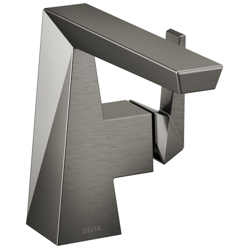 Delta Trillian: Single Handle Bathroom Faucet - Lumicoat Black Stainless / Curve w/o Tab - D6 / Less