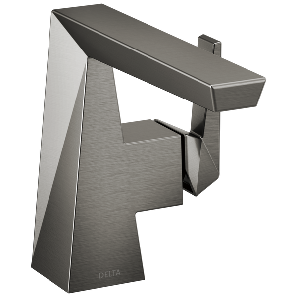 Delta Trillian: Single Handle Bathroom Faucet - Lumicoat Black Stainless / Curve w/o Tab - D6 / Less