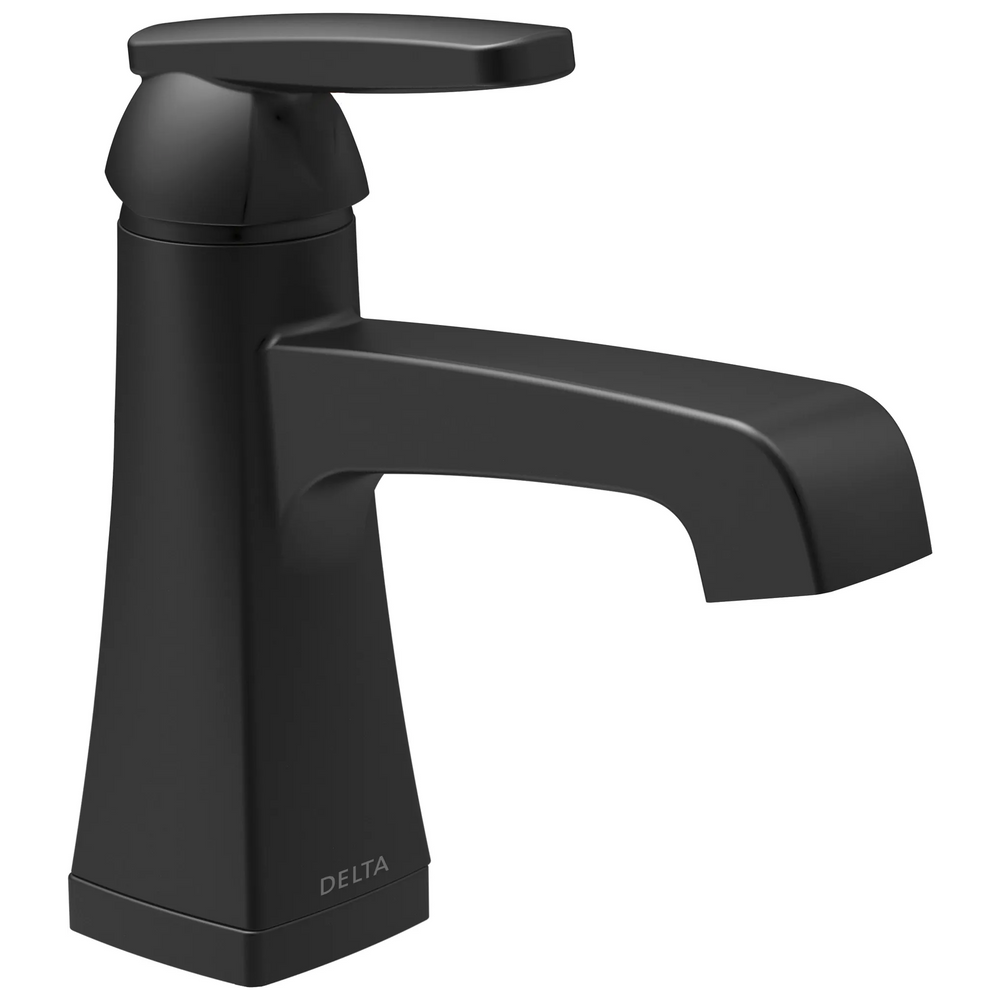 Delta Ashlyn: Single Handle Lavatory Faucet - Metal Pop-Up - / Curve w/o Tab - D6 / Meta