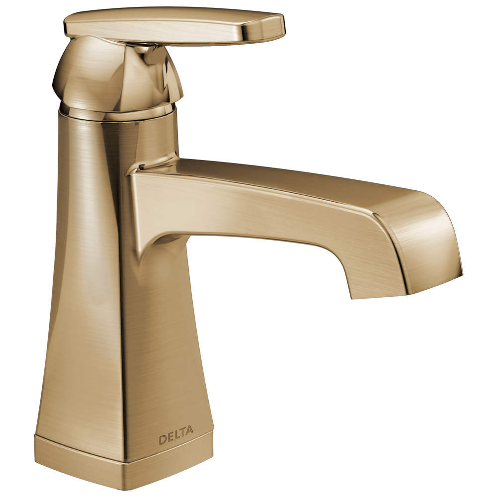 Delta Ashlyn: Single Handle Lavatory Faucet - Metal Pop-Up - / Curve w/o Tab - D6 / Meta