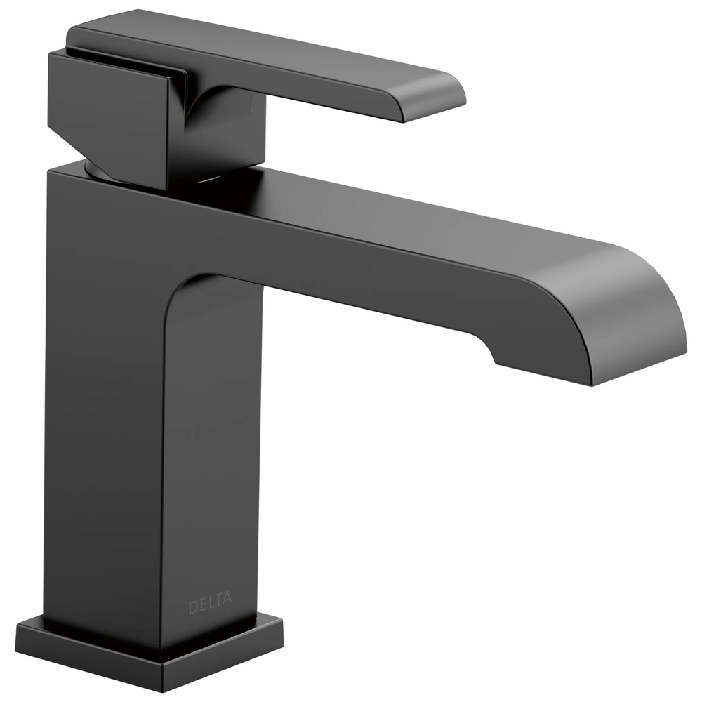 Delta Ara: Single Handle Bathroom Faucet - / Curve w/o Tab - D6 / Less Pop-Up Drain