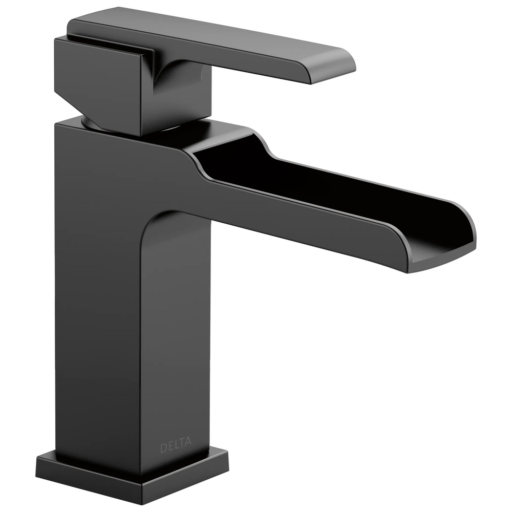 Delta Ara: Single Handle Channel Bathroom Faucet - / Curve w/o Tab - D6 / Less Pop-Up Dr