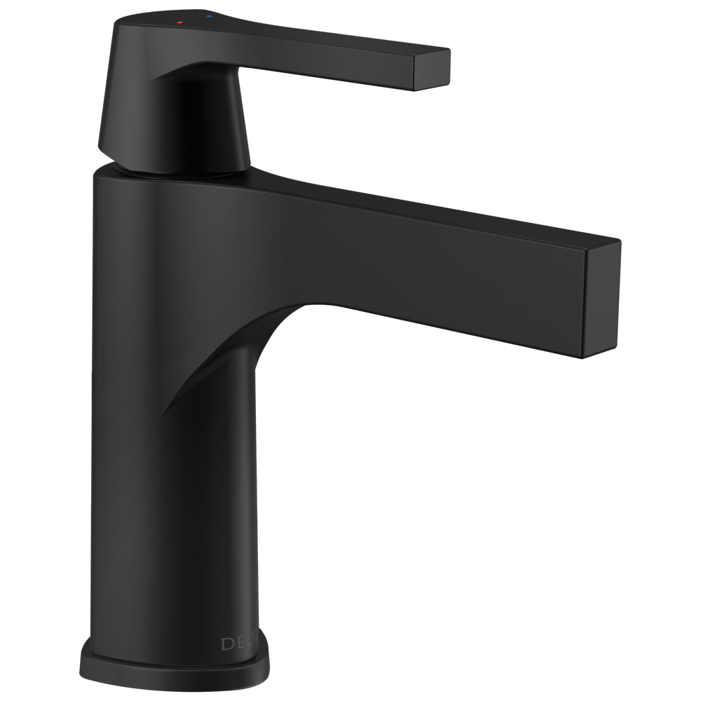 Delta Zura: Single Handle Bathroom Faucet - / Curve w/o Tab - D6 / Metal Pop-Up Drain