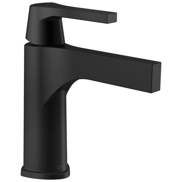 Delta Zura: Single Handle Bathroom Faucet - / Curve w/o Tab - D6 / Metal Pop-Up Drain