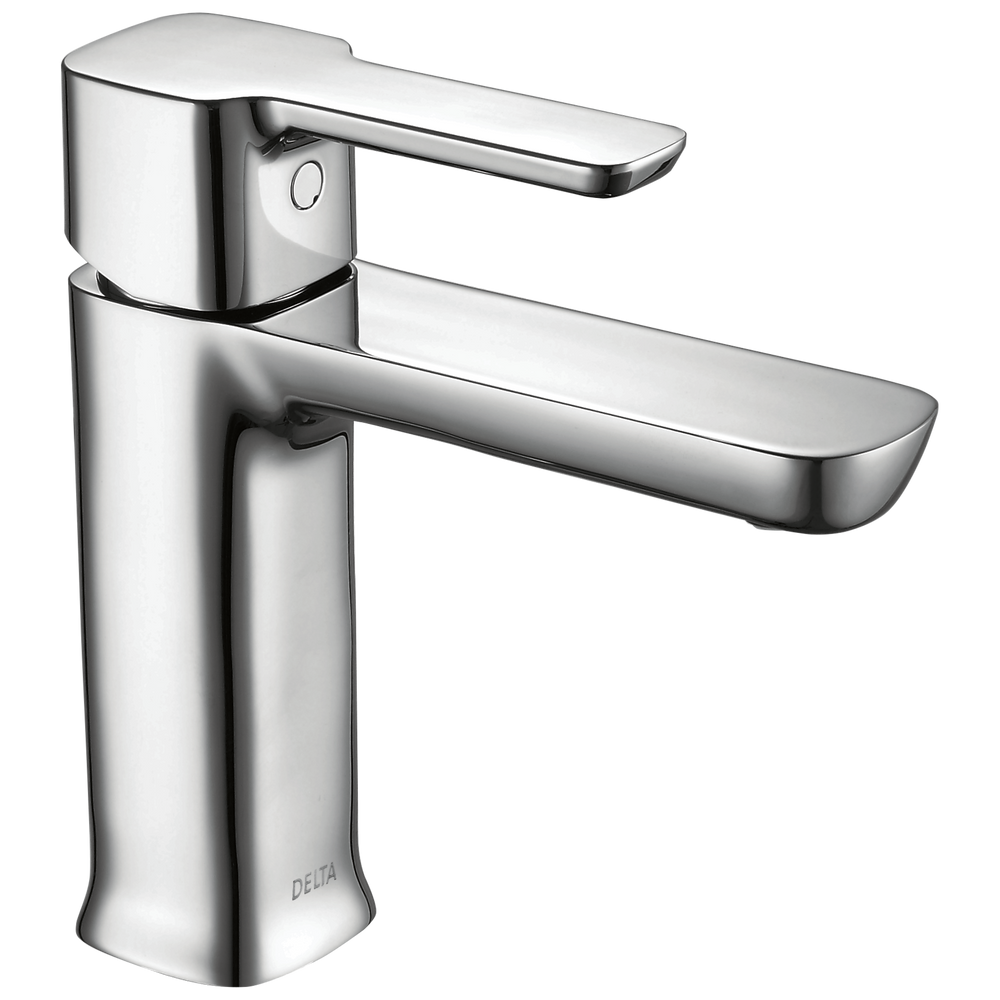 Delta Modern: Single Handle Project-Pack Bathroom Faucet - / Curve w/o Tab - D6 / Project-Pac