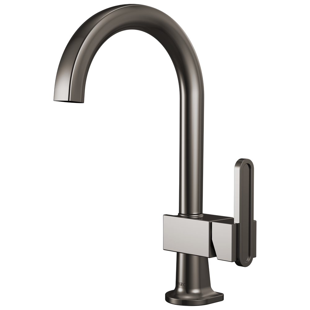 Brizo Frank Lloyd Wright: Bar Faucet with Arc Spout - Less Handle - Brilliance Black Onyx / HLB022-B