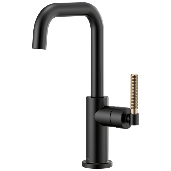 Brizo Litze: Bar Faucet with Square Spout and Knurled Handle Kit - / Rectang