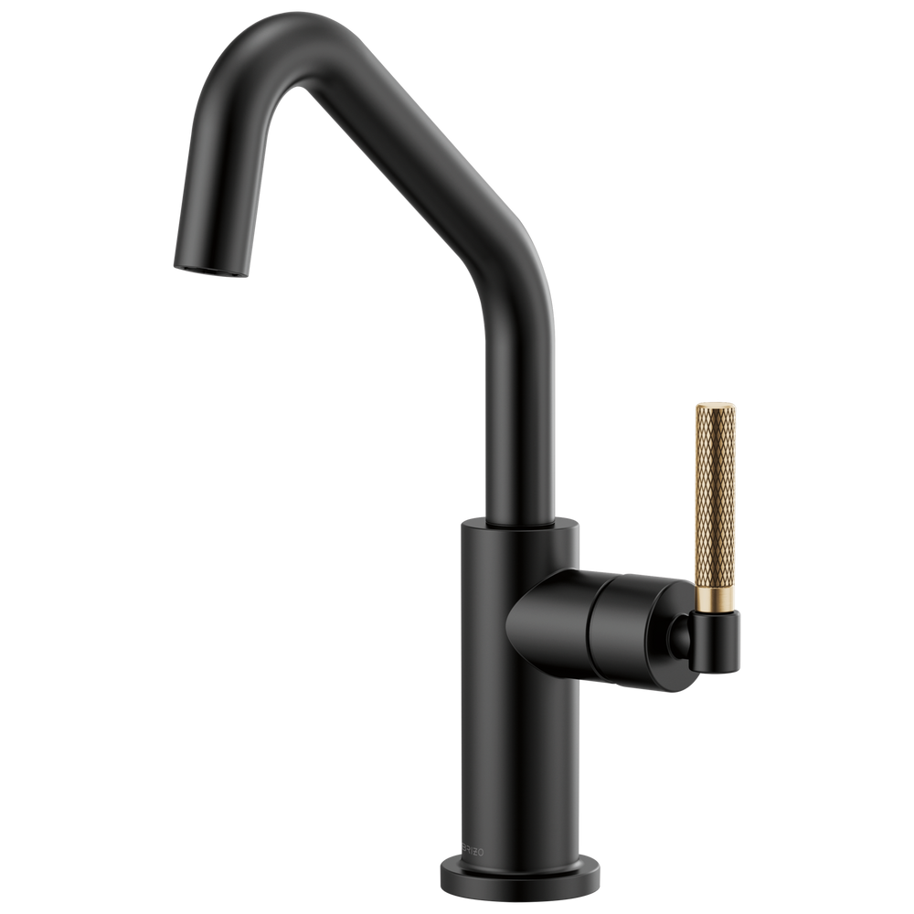 Brizo Litze: Bar Faucet with Angled Spout and Knurled Handle Kit - / Rectang