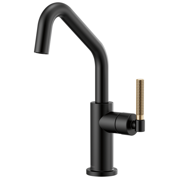 Brizo Litze: Bar Faucet with Angled Spout and Knurled Handle Kit - / Rectang