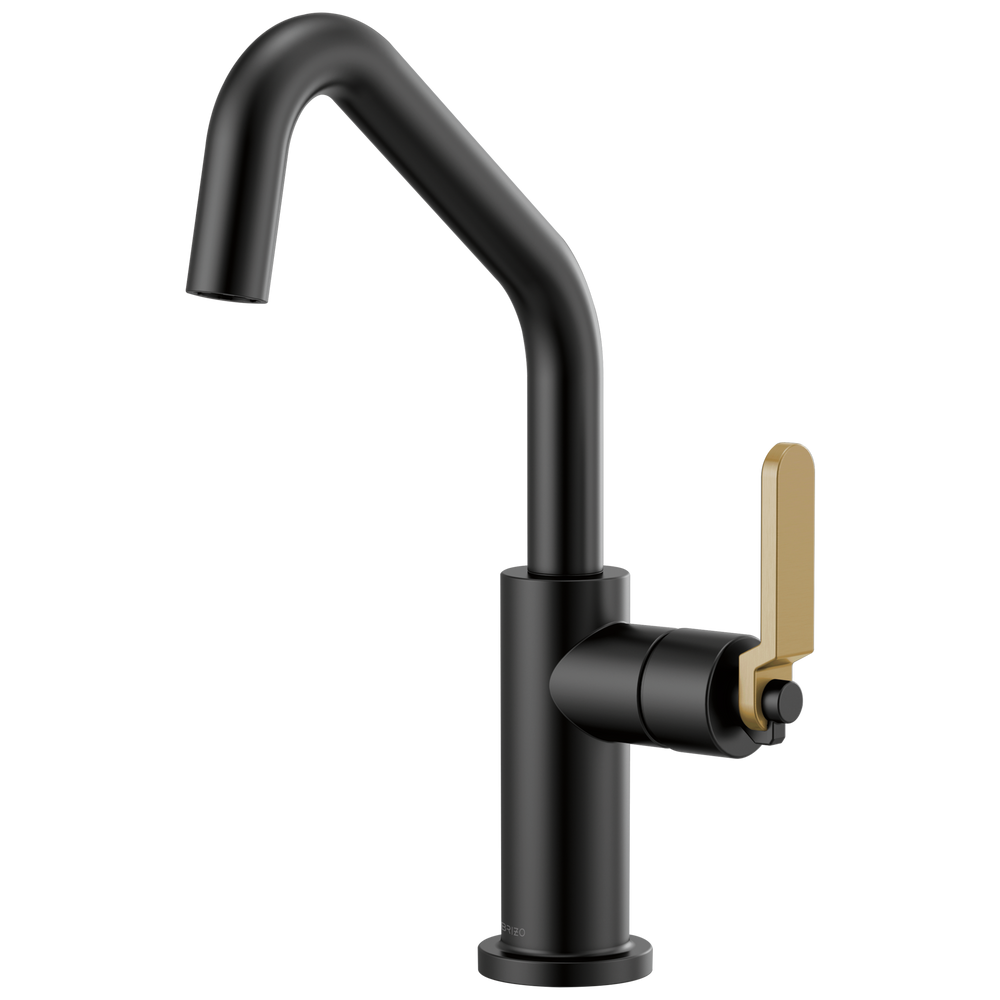 Brizo Litze: Bar Faucet with Angled Spout and Industrial Handle Kit - / Rect