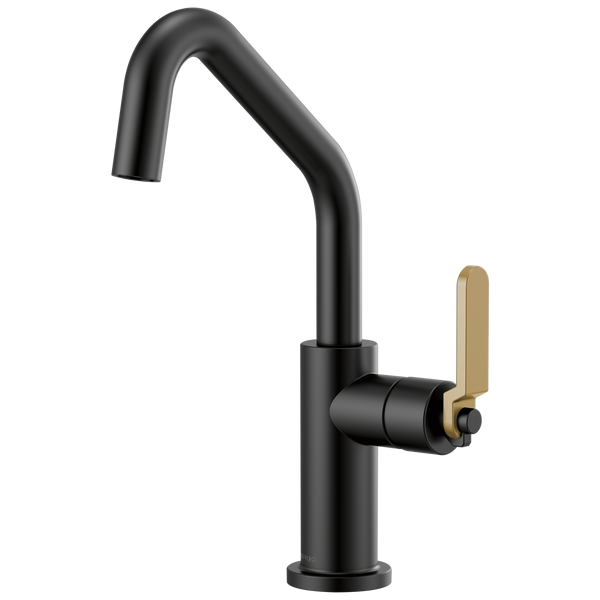 Brizo Litze: Bar Faucet with Angled Spout and Industrial Handle Kit - / Rect