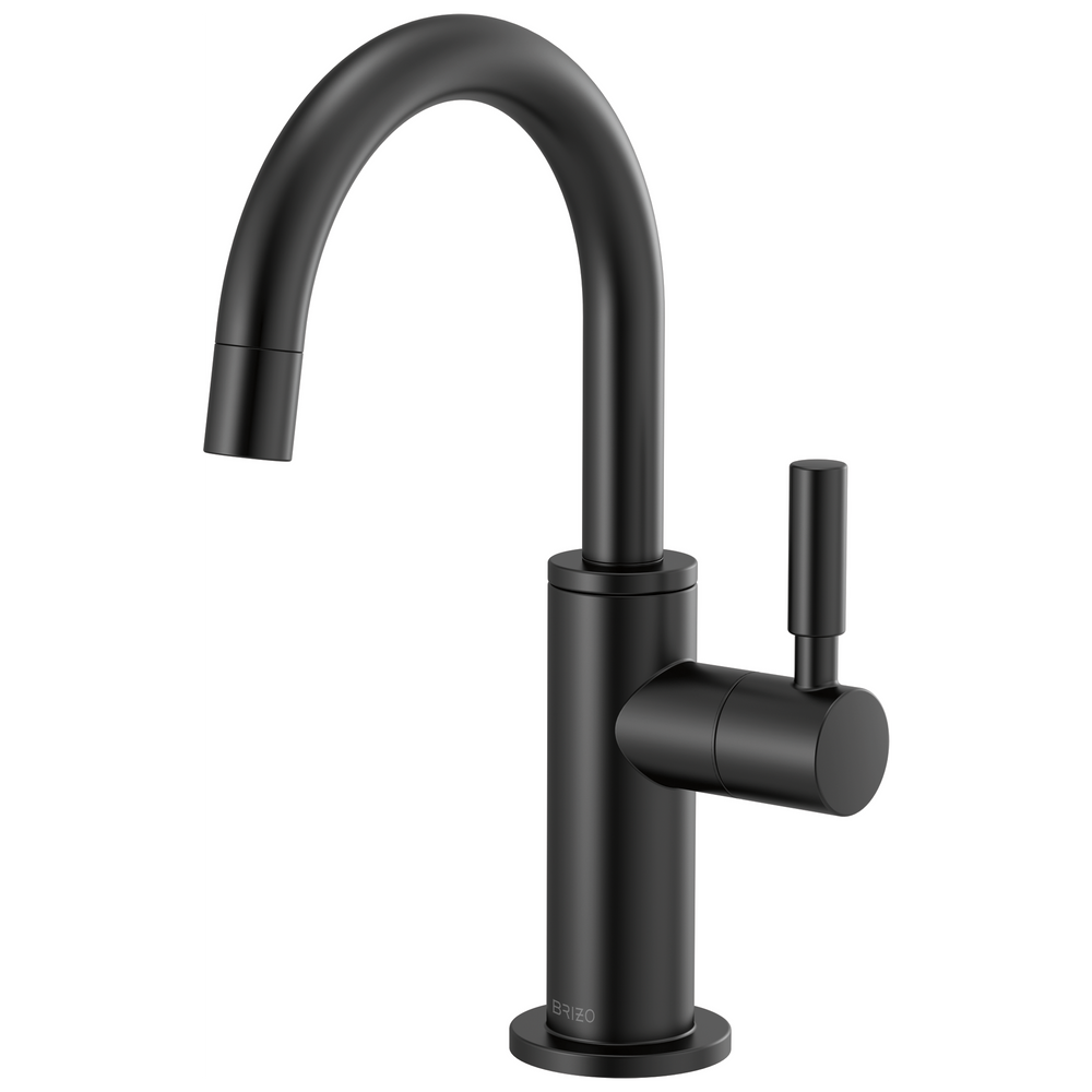 Brizo Odin: Beverage Faucet with Arc Spout - / Rectangle w/ Brizo Logo - BL5 / Cold Spou