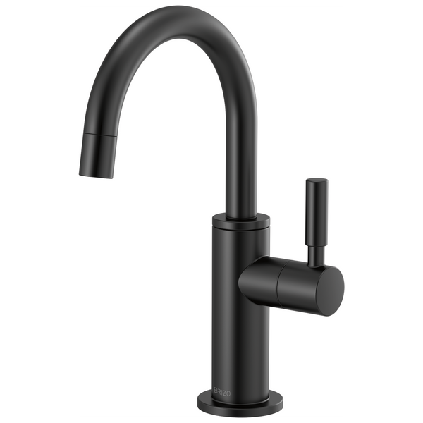 Brizo Odin: Beverage Faucet with Arc Spout - / Rectangle w/ Brizo Logo - BL5 / Cold Spou