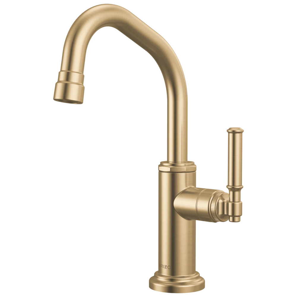 Brizo Faircroft Beverage Faucet with Angled Spout and Coin Edge Lever Handle
