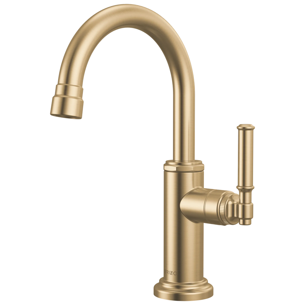Brizo Faircroft Beverage Faucet with Arc Spout and Coin Edge Lever Handle