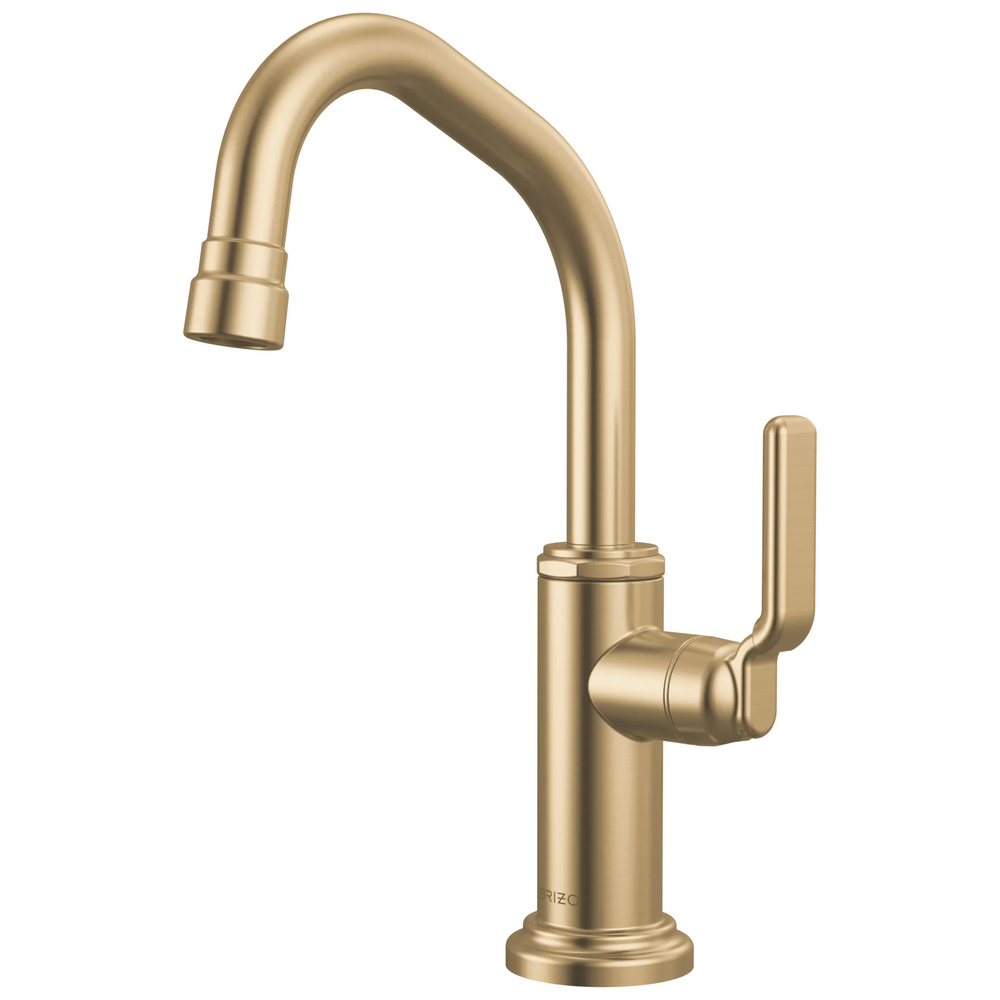 Brizo Faircroft Beverage Faucet with Angled Spout and Industrial Lever Handle