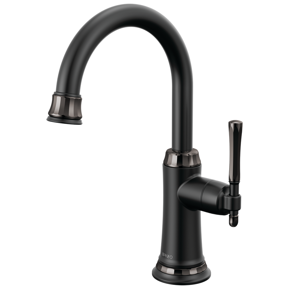 Brizo The Tulham Kitchen Collection by Brizo: Beverage Faucet - Matte Black / Black Onyx / Rectangle