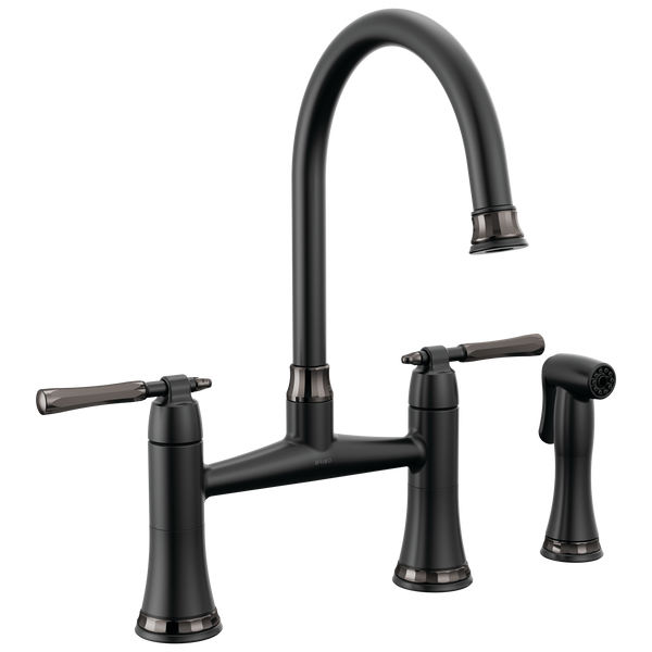 Brizo Tulham Bridge Kitchen Faucet with Side Sprayer