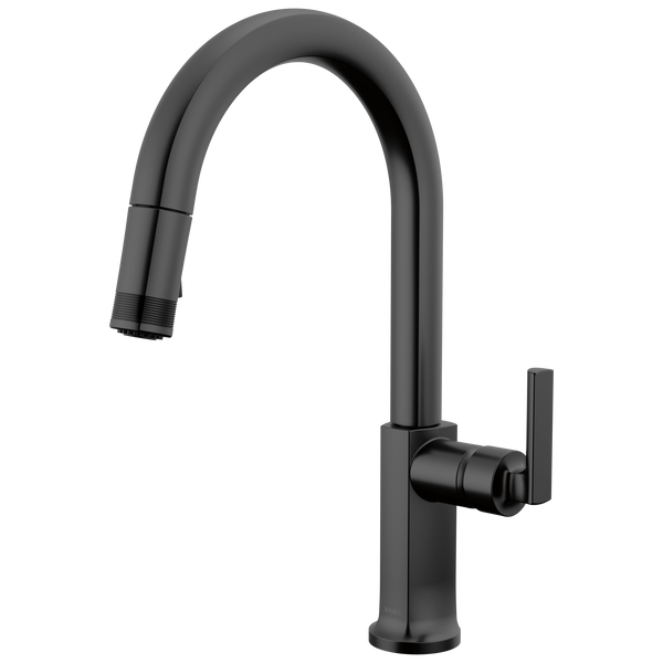 Brizo Kintsu: Pull-Down Faucet with Arc Spout - Less Handle - / HLK006-BL / BL55 / Less
