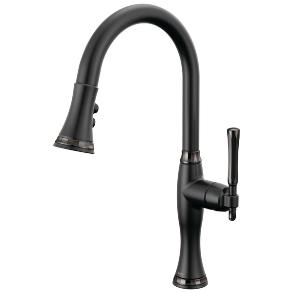 Brizo The Tulham Kitchen Collection by Brizo: Pull-Down Kitchen Faucet - Matte Black / Rectangle w/
