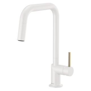 Brizo Odin: Pull-Down Faucet with Square Spout - Less Handle - / HKK175-BL / BL55 / Less