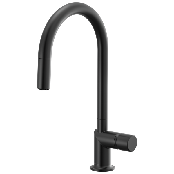 Brizo Odin: Pull-Down Faucet with Arc Spout - Less Handle - / HKK175-BL / BL55 / Less Ha