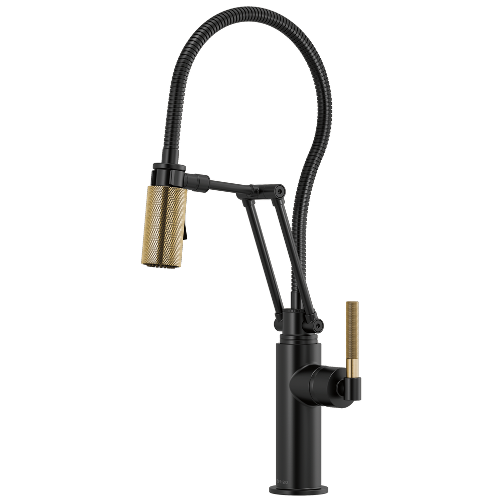 Brizo Litze: Articulating Faucet With Finished Hose - / Rectangle w/ Brizo L