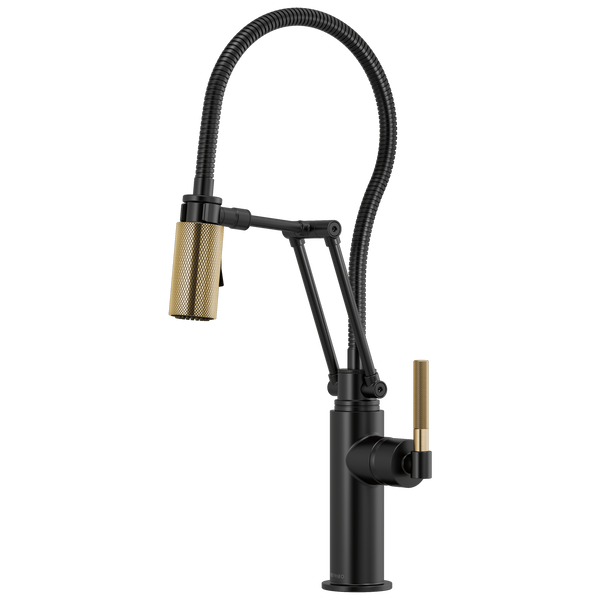 Brizo Litze: Articulating Faucet With Finished Hose - / Rectangle w/ Brizo L