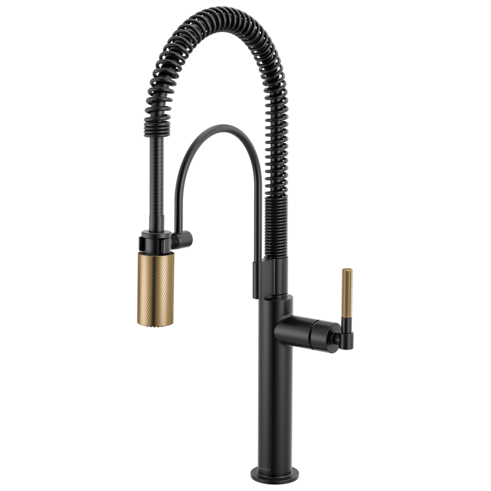 Brizo Litze: Semi-Professional Kitchen Faucet - Knurled Handle - / Rectangle