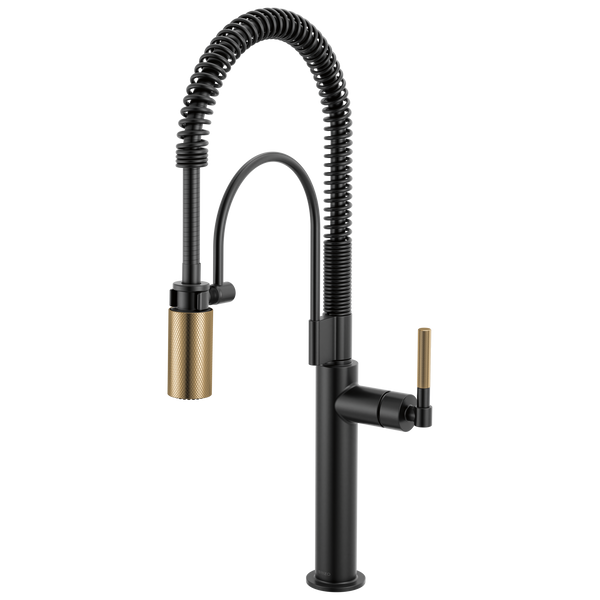 Brizo Litze: Semi-Professional Kitchen Faucet - Knurled Handle - / Rectangle