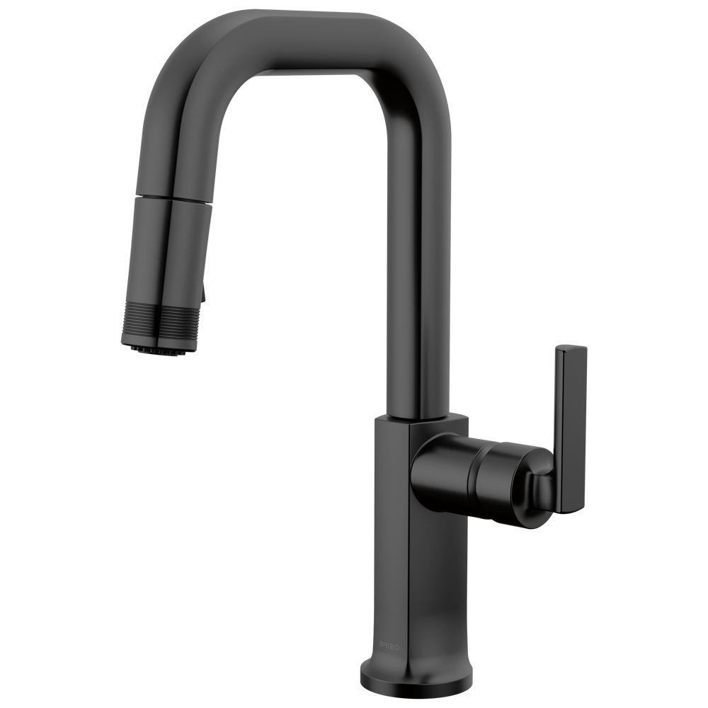 Brizo Kintsu: Pull-Down Prep Faucet with Square Spout - Less Handle - / HLK006-BL / BL55