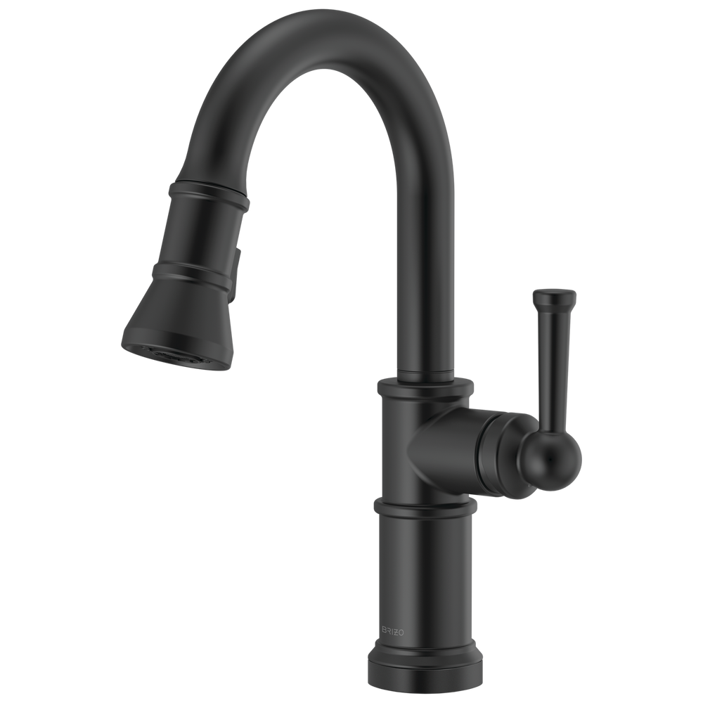 Brizo Artesso: Pull-Down Prep Faucet - / Rectangle w/ Brizo Logo - BL5 / Standard
