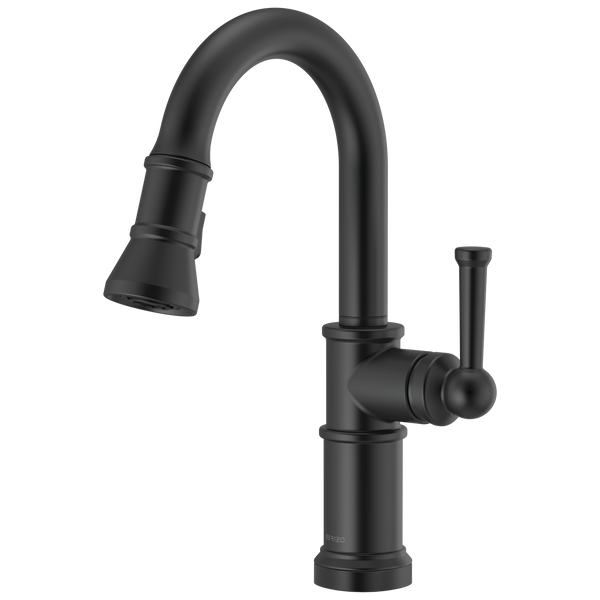 Brizo Artesso: Pull-Down Prep Faucet - / Rectangle w/ Brizo Logo - BL5 / Standard