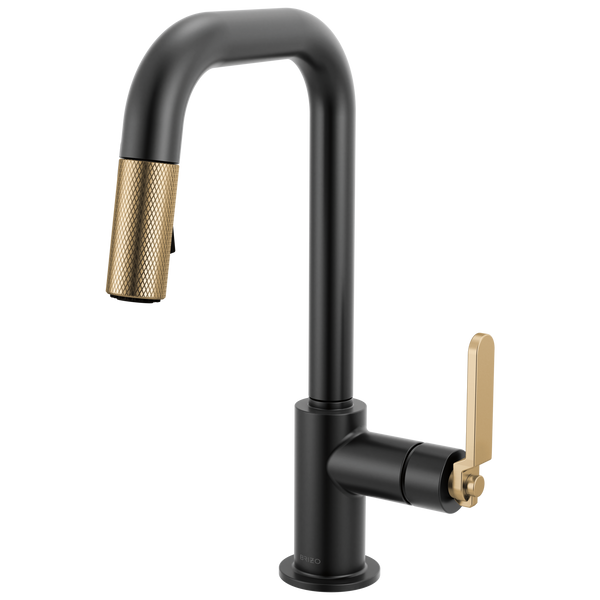 Brizo Litze: Pull-Down Prep Faucet with Square Spout - Industrial Handle - /