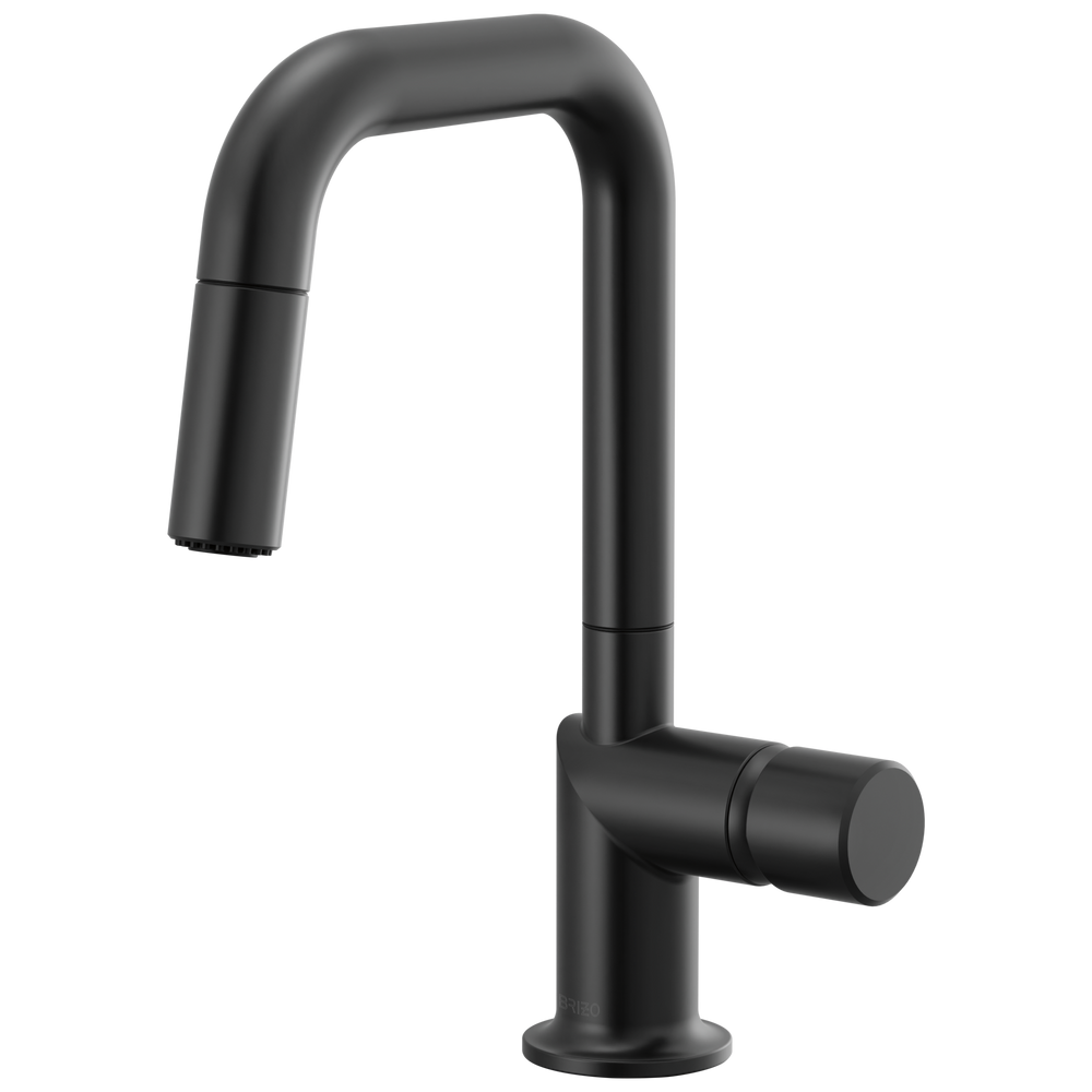 Brizo Odin: Pull-Down Prep Faucet with Square Spout - Less Handle - / HKK175-BL / BL55 /