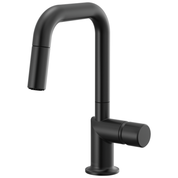 Brizo Odin: Pull-Down Prep Faucet with Square Spout - Less Handle - / HKK175-BL / BL55 /