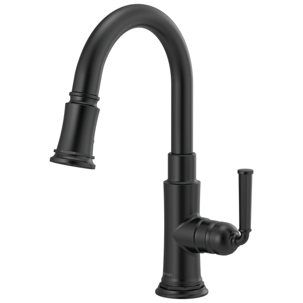 Brizo Rook: Pull-Down Prep Faucet - / Rectangle w/ Brizo Logo - BL5 / Standard