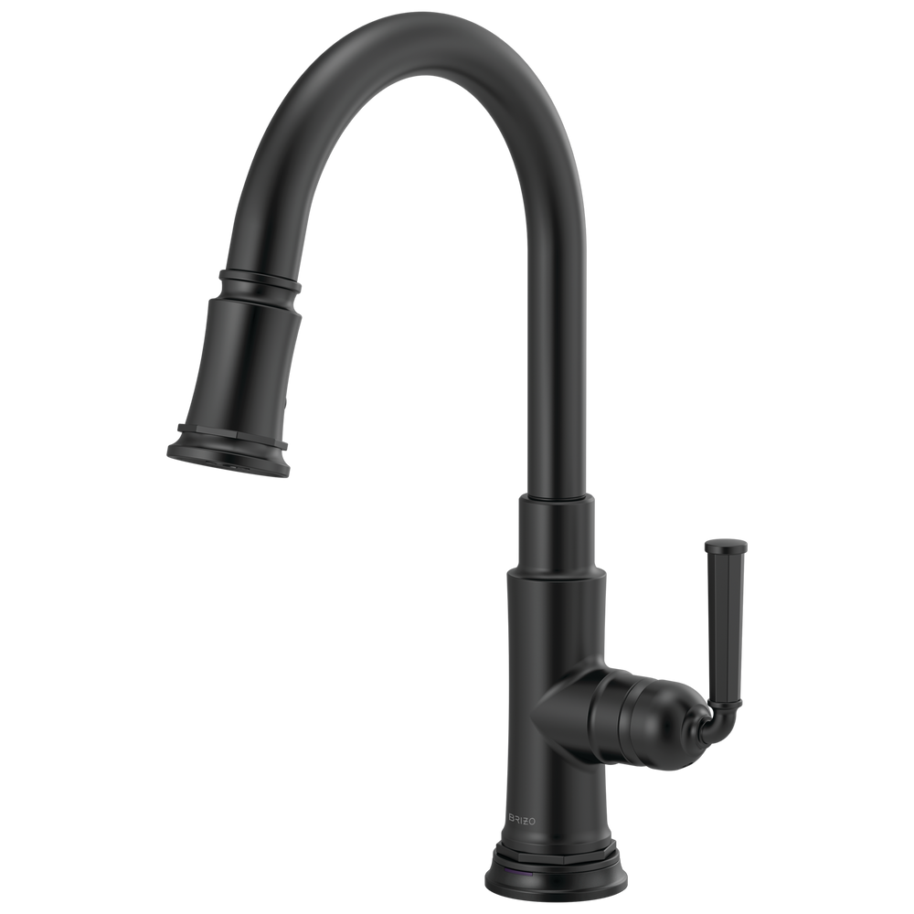 Brizo Rook: SmartTouch Pull-Down Faucet - / Rectangle w/ Brizo Logo - BL55 / Standard