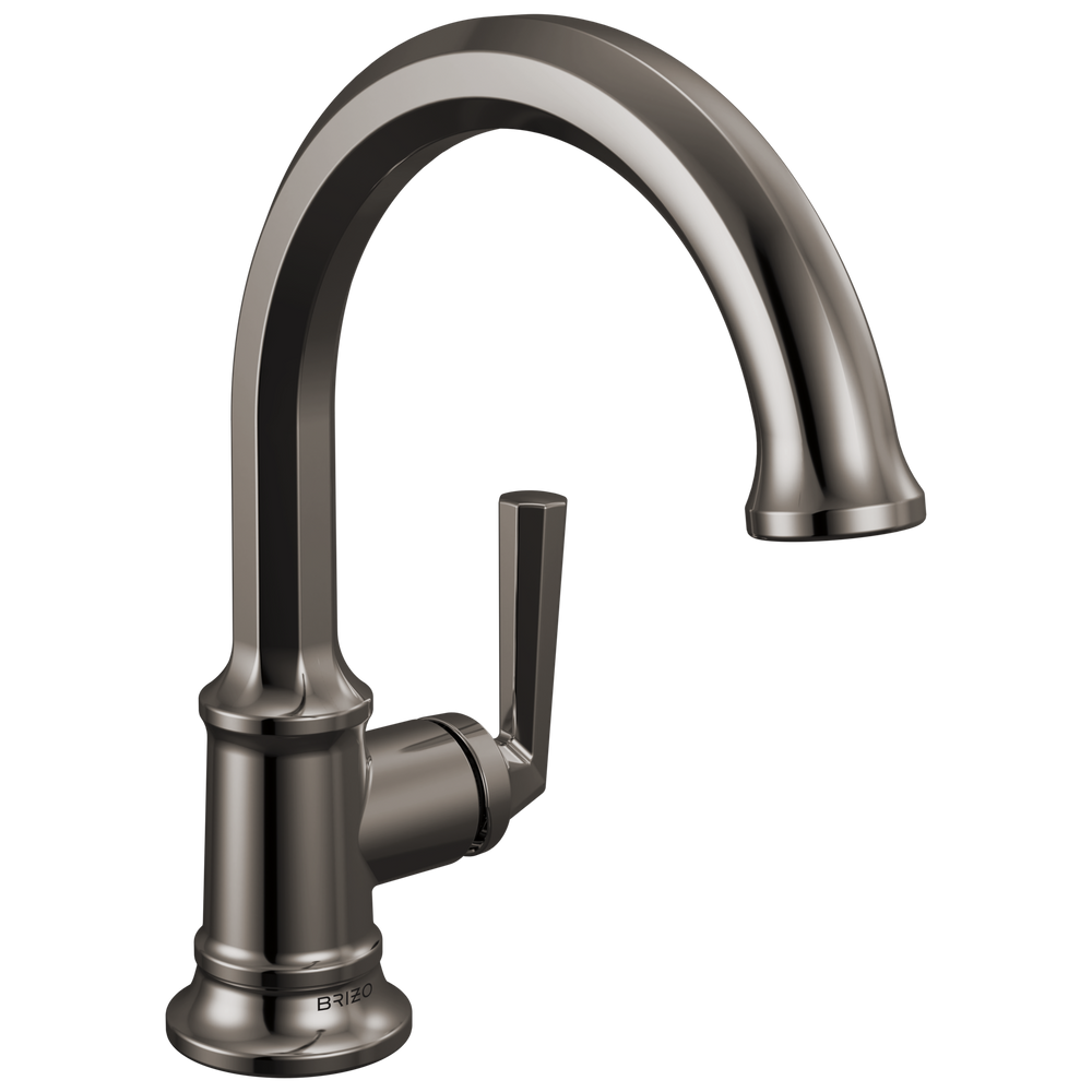 Brizo Beauclere: Single-Handle Lavatory Faucet 1.2 GPM - Brilliance Black Onyx / Rectangle w/ Brizo