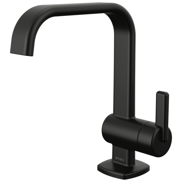 Brizo Allaria: Single-Handle Lavatory Faucet 1.2 GPM - / Rectangle w/ Brizo Logo - BL6 /