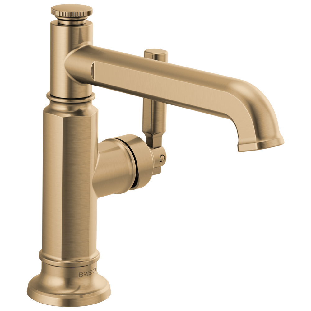 Brizo Invari: Single-Handle Lavatory Faucet 1.5 GPM - / Rectangle w/ Brizo Logo - BL6 / St