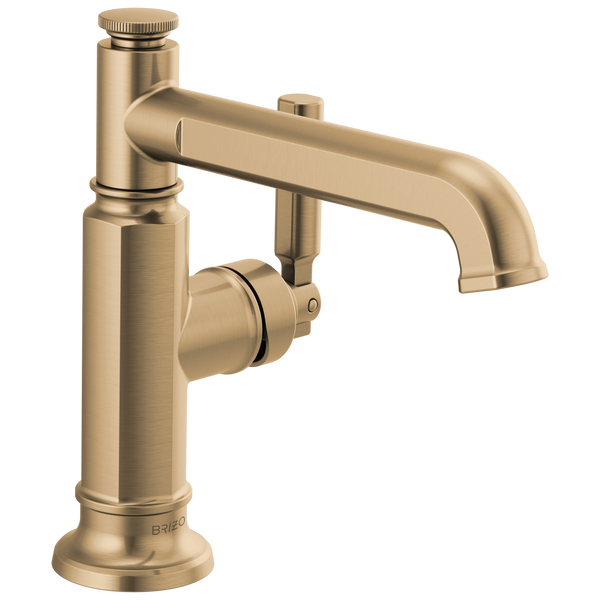 Brizo Invari: Single-Handle Lavatory Faucet 1.5 GPM - / Rectangle w/ Brizo Logo - BL6 / St