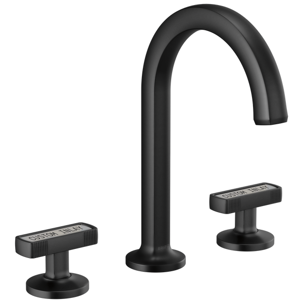Brizo Kintsu: Widespread Lavatory Faucet with Arc Spout - Less Handles - / HI5306-BL / B