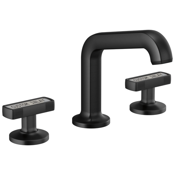Brizo Kintsu: Widespread Lavatory Faucet with Angled Spout - Less Handles - / HI5306-BL