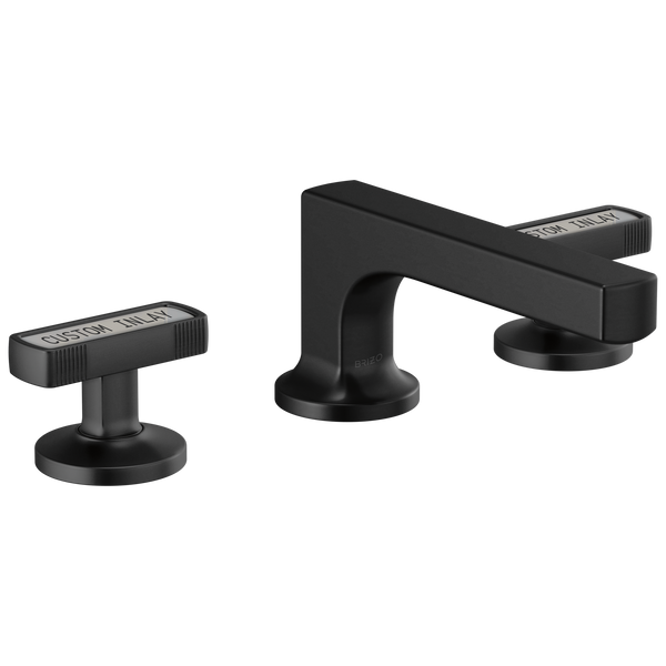 Brizo Kintsu: Widespread Lavatory Faucet with Low Spout - Less Handles - / HI5306-BL / B