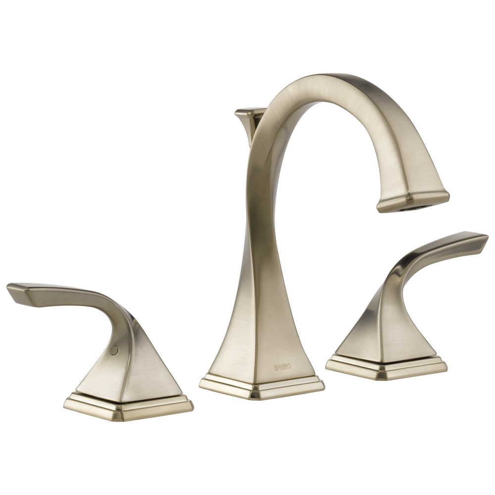 Brizo Virage: Widespread Lavatory Faucet 1.5 GPM - / Rectangle w/ Brizo Logo - BL11 /
