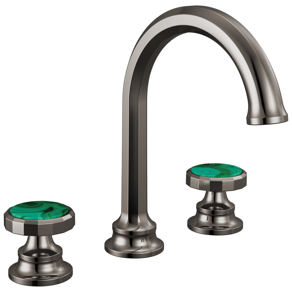 Brizo Beauclere: Widespread Lavatory Faucet with Arc Spout - Less Handles 1.2 GPM - Brilliance Black