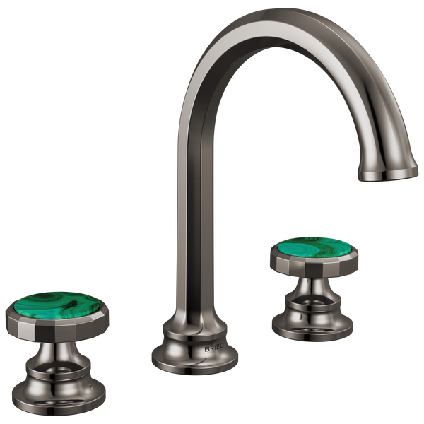 Brizo Beauclere: Widespread Lavatory Faucet with Arc Spout - Less Handles 1.2 GPM - Brilliance Black